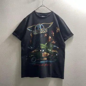 USA 00s 90s 미국 밴딩 티셔츠 반 티 미니 티 S