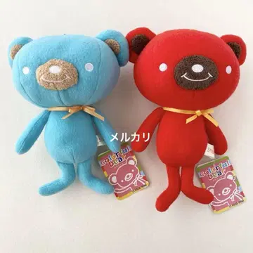 시나다 컬러풀 베어 M 사이즈 봉제 인형 2개 곰 SHINADA