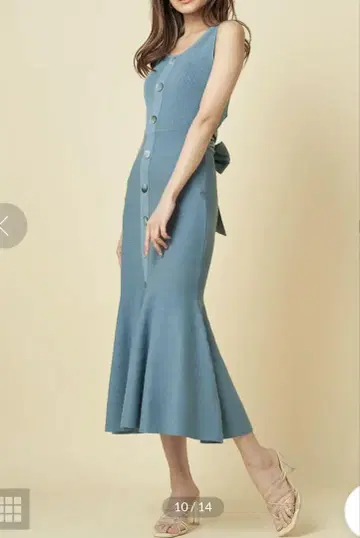로얄 파티 쉘 버튼 머메이드 원피스