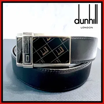 dunhill 던힐 가죽 벨트 D 로고 버클 블랙