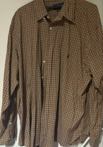 Ralph Lauren CLASSIC FIT 긴팔 셔츠 브라운 계열 체크
