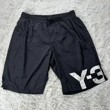 Y-3 와이 쓰리 XL 하프 팬츠 블랙 로고 반바지 나일론