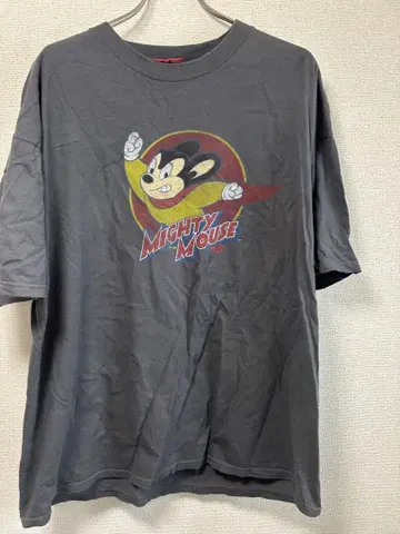 Mighty Mouse 그레이 티셔츠 2XL 구제 의류