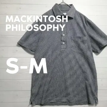 MACKINTOSH PHILOSOPHY 체크 무늬 반팔 피케 셔츠 S-M