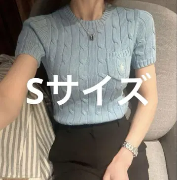 POLO 랄프 로렌 썸머 니트 반팔 케이블 니트