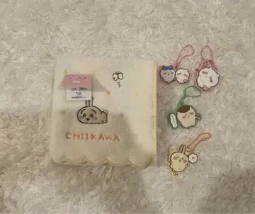 치이카와 (먼작귀) 토끼 손수건과 스트랩 세트