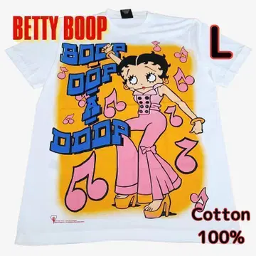 베티 댄스 티셔츠 L BETTY BOOP 빅 프린트 새상품