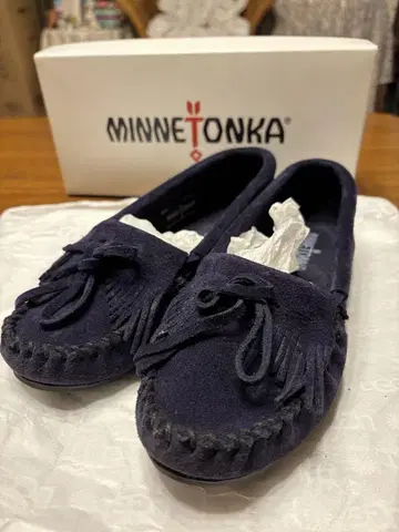 MINNETONKA 미네통카 모카신 신발 네이비 24cm