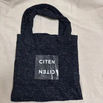 CITEN 라메 믹스 블랙 토트백