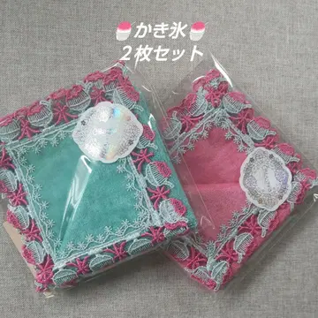 긴자 레이스 타월 손수건 빙수 2개 세트