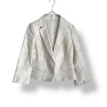 EPOCA 에포카 테일러드 자켓 화이트 아이보리 뒷면 레이스 L