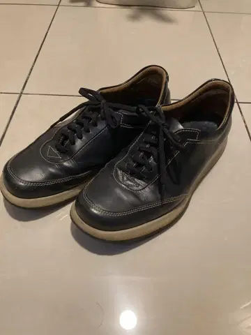 Silvano Mazza 가죽 스니커즈 네이비 25.5cm 남성용