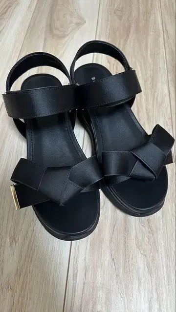 RANDA 블랙 리본 스포츠 샌들 L