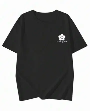 MARY QUANT 플라워 로고 반팔 티셔츠 블랙 L 사이즈