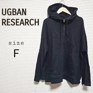 URBAN RESEARCH 풀다운 하프 지퍼 후드티 사이즈 F 블랙