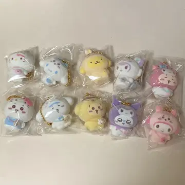 산리오 치이카와 (먼작귀) 플로키 마스코트 참 컴플리트