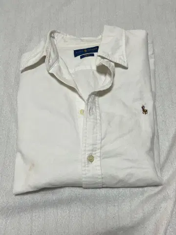 Ralph Lauren 폴로 긴팔 셔츠 화이트 화이트