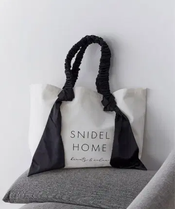 SNIDEL HOME 오가닉 캠퍼스 토트 -BIG- 블랙