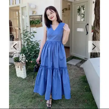 벌스데이 바쉬 티어드 원피스 블루