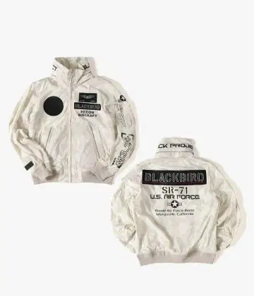 아비렉스 블루종 BLACKBIRD STAND ZIP JACKET