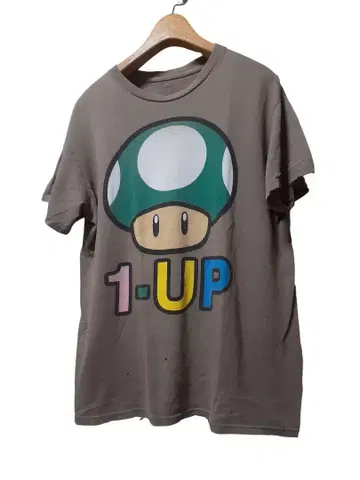 슈퍼 마리오 브라더스 1UP 버섯 티셔츠 used M