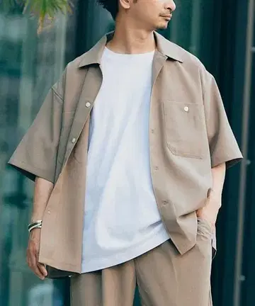 이지케어 TECH-LINEN 반팔 CPO 셔츠