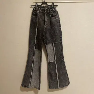플레어 팬츠 블랙 그레이
