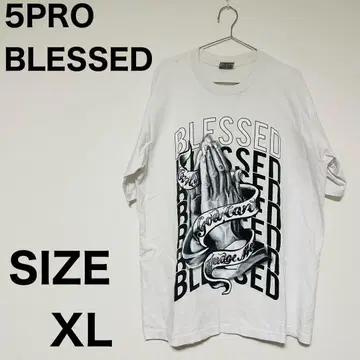 BLESSED 그래픽 티셔츠 화이트 치카노 로우 라이더 (GTS13)