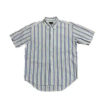 90s CHAPS RALPH LAUREN 시어서커 BD 반팔 셔츠