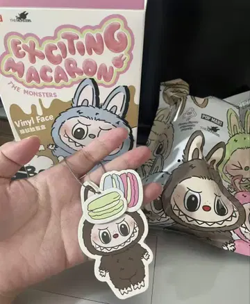 THE MONSTERS Labubu 마카롱 봉제 인형 시크릿
