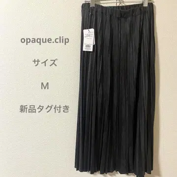 opaque.clip 블랙 플리츠 스커트 사이즈 38/M