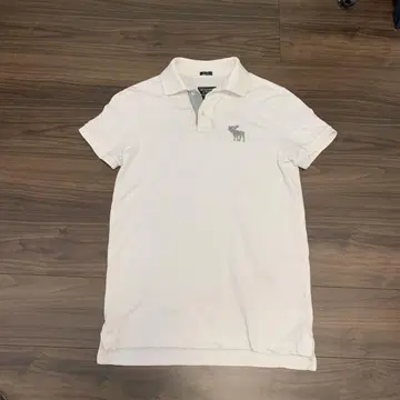 Abercrombie & Fitch 빅 아이콘 피케 셔츠 S 화이트