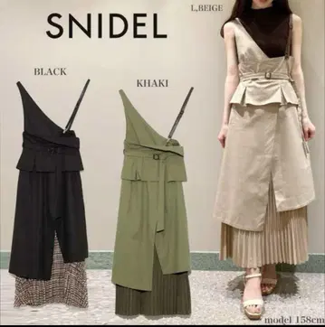 snidel 스나이델 3way 트렌치 원피스 (카키)
