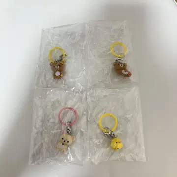 리락쿠마 메지루시 액세서리 마스코트 참 가챠가챠 4종 세트