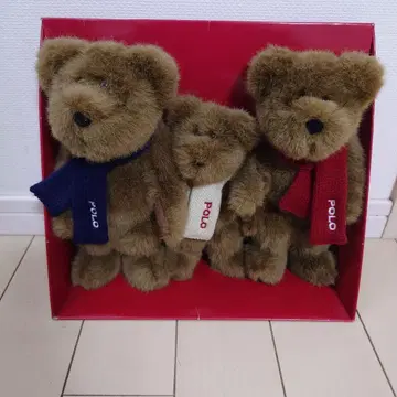 POLO 브라운 베어 봉제 인형 3개 세트