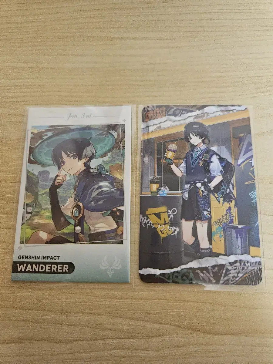 Genshin Impact Wanderer Mega Coffee Collaboration Photocard