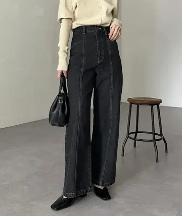 CAPRICIEUX LE'MAGE 센터 절개 데님