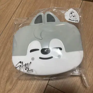 스키즈 울프 칩 실리콘 파우치 그레이