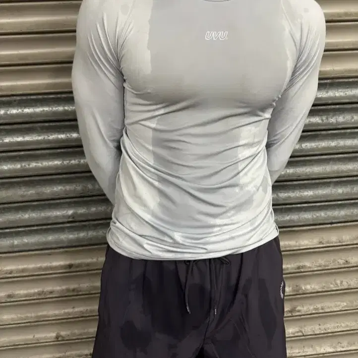 M] UVU Training Long Sleeve Top Gray on Bunjang Global Site.