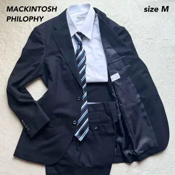 컨디션 최상 매킨토시 솔로피 수트 셋업 38R M 네이비