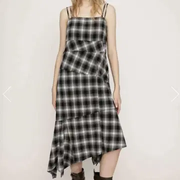 SLY ASYMMETRY HEM CHECK 원피스