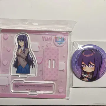두근두근 문예부 DDLC 유리 복권 메이트 아크릴 스탠드 캔뱃지