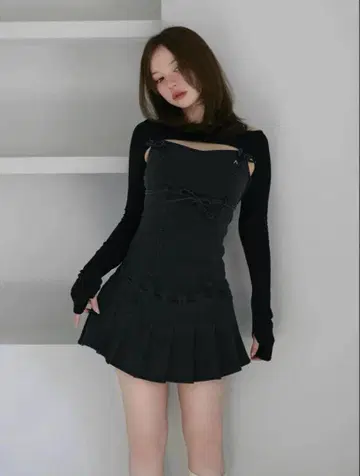 andmarry 보니 데님 미니 드레스