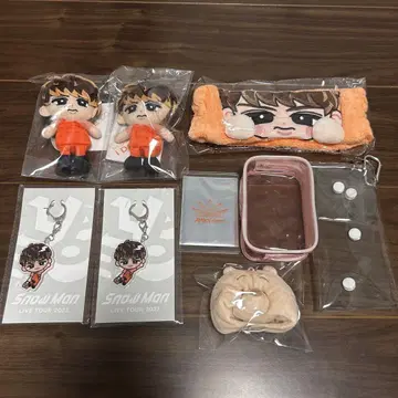 Snow Man 무카이 코지 스노우  봉제 인형 키링 헤어밴드