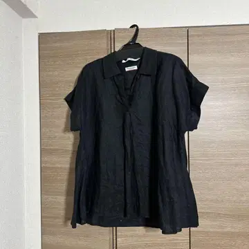 Ray BEAMS 프렌치 린넨 블랙 셔츠