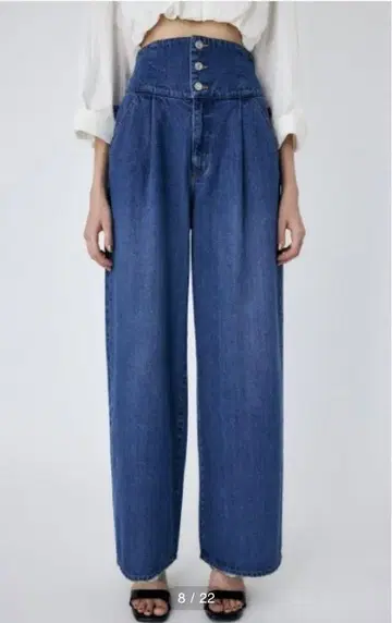 MOUSSY CORSET DESIGN WIDE STRAIGHT 데님 0