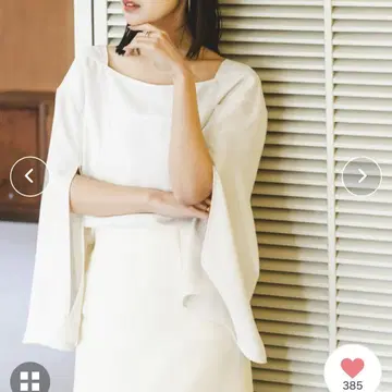세탁 가능한 슬릿 슬리브 블라우스