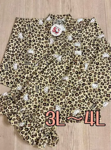 헬로키티 키티 50주년 진베이 3L 4L 레오파드 무늬 빅 사이즈