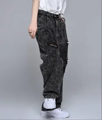 아들러/빈티지 메이크업 와이드 테이퍼드 데님