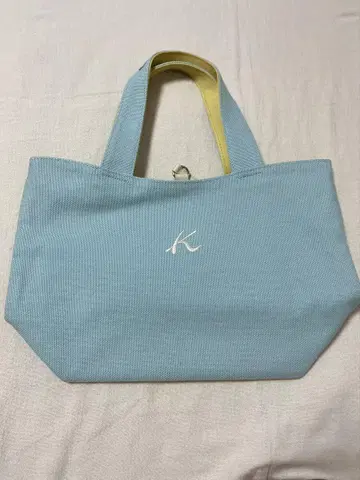 키타무라 토트백 리버서블 스카이블루 옐로우 컬러